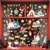 Tanlaby Adesivi per Finestre di Natale Gnomo Vetrofanie per Finestra | Adesivo per Vetri Albero Regalo di Natale Pupazzo di Neve Decorazioni Natalizie per Negozio porta Vetro Specchio
