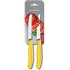 Victorinox Swiss Classic, Coltello da colazione, Coltello da pane, Lama affilata, seghettata, 11 cm, Manico in plastica, Acciaio inossidabile, Set da 2 Pezzi, Giallo
