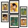 Nacnic Foglio poster Klimt 1. Galleria del pittore. Dipinti decorativi per il tuo soggiorno, camera da letto, casa. Stampe d'arte da parete. Dimensioni A4 e A3 con cornici nere