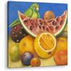 Artenor Quadro Kahlo Frida Senza Titolo (Natura Morta con Pappagallo e Frutta), 30 x 30 cm - Made in Italy, Quadri Moderni Soggiorno, Camera da Letto, Cucina, Poster da Parete, Decorazioni Casa