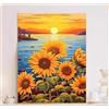 Henypt Kit Punto Croce Prestampato, Girasoli Al Tramonto Ricami Disegni Punto Croce Kit Da Ricamare Quadri, Set Kit Ricamo Punto Croce Schemi Completo Stampato Stampati Prestampati