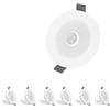 Elinkume Set di 6 faretti da incasso a LED, 6000 K, con sensore di movimento, IP44, per cucina, bagno, soggiorno, camera da letto (diametro incasso 85 mm)