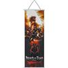 Hanaiette 1pz Arte da Parete Premium, Poster da Appendere, Dipinto su Tela Attack On Titan con Appendiabiti in Legno a Scorrimento, Decorazione per Amanti degli Anime (stile2)