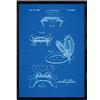 Nacnic Poster vater copertura brevettuale. Foglio con il vecchio formato A3 brevetto di disegno con sfondo blu