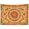 Ulticool - Arazzo con Mandala del Sole, Fiori, Luna e Natura in Stile Retrò - Arazzo - 200x150 cm - Grande Arazzo - Poster - Ocre Giallo Arancione Verde