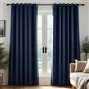 Deconovo Tende Oscuranti per Interni, 2 Pannelli, 200x245 cm, Blu Navy | Termiche Isolanti Caldo e Freddo, Attenuano i Rumori, Moderne ed Eleganti con Occhielli, per Camera e Soggiorno