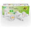 GY Lampadine GU10 LED, 4.9W (equivalenti a 80W), 780 Lumen, 3000K Bianco Caldo, Risparmio Energetico LED GU10, Lunga Durata, Basso Consumo, 120° Angolo del Fascio,Non Dimmerabile, 5 pezzi