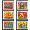Milk And Coffee Lab MilkAndCoffeeLab® - Keith Haring - Set 6 Immagini cm 25x20, stampe artistiche da parete, per soggiorno, camera da letto, corridoio ecc. poster di Pittori famosi. Senza cornice. (Haring 1, cm 25x20)