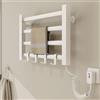 HGTRH Scaldasalviette, Scaldasalviette Elettrico Bagno Termoarredo Bagno Termosifone da Parete Scalda Salviette da Bagno Elettricotowel Warmer Scaldasalviette White