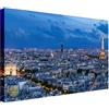 Wallazz Quadri Moderni Soggiorno Parigi, Tour Eiffel, Arco di Trionfo - 100% Made in Italy - Stampa HD su Tela Canvas - Quadro Camera da Letto - Qualità Artigianale - 60x120cm