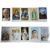 BLUSUPERSHOP ricevi 10 SANTINI RELIGIOSI art2 10X6 CM CON PREGHIERA DIETRO: PADRE PIO PAPA FRANCESCO PAPA LEONE wojtyla MADONNA CON BAMBINO GESU' FATIMA medjugorje LACRIME E ALTRI IN FOTO