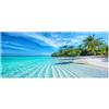Lupia - Quadro moderno Canvas Prime TROPICAL PARADISE 38x90 cm, Stampa su Tela tema tropicale, Telaio in Fibra di Legno, per soggiorno capezzale camera da letto, ufficio