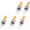 Atwnjkp Lampadine LED G4 Dimmerabile,G4 LED 3W Equivalente 30W Lampada Alogena,Bianco Caldo 3000K,Lampadina G4 LED 3W 300LM AC/DC 12V-24V Nessun Sfarfallio,Fascio 360°,5 Pezzi