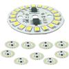 ADZJOY 5/10 Pezzi 220V Alta Tensione LED Pannello Luminoso 2835 Lampadina lineare Pannello Luminoso, 3-15W Driver Libero LED Pannello Luminoso Sorgente Luminosa(Warm White,10PCS_5W(30MM))