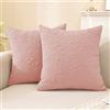 CYCMACO Federe Cuscini Divano 2 Pezzi 50x50, Copricuscini Divano Per Salotto Soggiorno, Federa Cuscino Con Cerniera Invisibile, Moderno Federa Cuscino, Per Domestica Camera Da Letto, Rosa