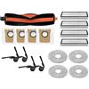 BEAZOOM KIT ACCESSORI COMPLETO PER Xiaomi MIJIA H50 PRO 0V42GL, 9/17 Pezzi di Ricambio con Spazzola Principale, Filtri, Sacchetti Polvere, Spazzole Laterali e Panni Mop per Robot Aspirapolvere