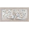 Lupia - Quadro moderno, per soggiorno camera da letto, con cornice BOSTON colore BEIGE, 50x100 cm, ALBERO ABBRACCIO MIX stampa su pannello in legno, stile Albero della Vita, amore e famiglia