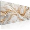 CheQuadro! Grande quadro colorato per soggiorno, stile astratto Onde Beige e Bianche intelaiato pronto da appendere absh31-130x60 cm