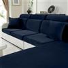 CYCMACO Velluto Copriseduta Divano Grande 1 Posti*3, Blu Scuro | Universale Elasticizzato Copricuscini Divano Antiscivolo, Copridivano Cuscini Separati, Soft Sofa Seat Cover Lavabili