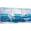 Artscope Stampe e Quadri su Tela 3 pz. Oceano Blu e Barca a Vela Immagine Fotografia Murale Tela Wall Art Bel Regalo per Home Decor Ristorante Cucina Regalo di Anniversario Compleanno 30x40CM