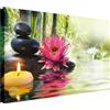 Wallazz Quadri Moderni Soggiorno Zen, Natura, Amore, Cuori, Fiori - 100% Made in Italy - Stampa HD su Tela Canvas - Quadro Camera da Letto - Qualità Artigianale - 60x120cm