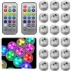 Foreverup 18 Pezzi Mini Luce LED Sommergibili con Telecomando, Candele Subacquea Light, Luci Piscina Impermeabile, RGB Multi 16 Colore Cambia LED, IP68 Impermeabile, Luci illuminazione di Stagno per V