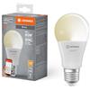 LEDVANCE Lampada LED SMART+ WIFI, smerigliata, 9W, 806lm, forma classica a goccia con attacco E27, luce bianca calda a 2700K, dimmerabile, app o controllo vocale, durata fino a 20.000 ore