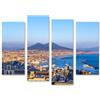 islandburner Quadro su tela di Napoli e Vesuvio al tramonto, 130 x 80 cm