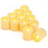 CANDLE IDEA Confezione da 12 lumini a LED tremolanti alimentati a batteria, senza fiamma, candele votive elettriche finte per matrimoni, celebrazioni di festival, feste, Halloween e decorazioni