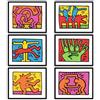 Milk And Coffee Lab MilkAndCoffeeLab® - Keith Haring - Set 6 Immagini cm 25x20, stampe artistiche da parete, per soggiorno, camera da letto, corridoio ecc. poster di Pittori famosi. Senza cornice. (Haring 4, cm 25x20)