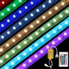 XUNATA 3 Metri Striscia LED Flessibile 220V 5050 RGB con Telecomando, 60 LED/m, IP65 Impermeabile, Decorazione di Ingegneria Luce