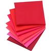 Generi CraftsFabrics - Lotto di 7 scampoli di tessuto in twill di cotone 100% pretagliato per fai da te, trapunte, scrapbooking, patchwork, abbigliamento per bambini, 40,6 x 50,8 cm, colore: rosso