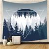 Generic Arazzo, arazzo geometrico, ispirato alla natura, decorazione moderna per camera da letto, soggiorno, minimalista, foresta, arte murale artistica