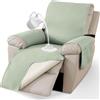 CYCMACO Universale Copripoltrona 1 Posto Relax Reclinabile, Verde Chiaro | Antiscivolo Copripoltrona Elettrica Reclinabile, Copri Poltrona Con Braccioli, Copripoltrone Con Tasche Laterali