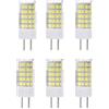 hntoolight Lampadina LED G8 bi-pin 2,5 W equivalente a 20 W alogena, bianco caldo 3000 K, confezione da 6 (bianco, 3 W AC220 V dimmerabile)