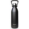 Qwetch - Bottiglia termica TITAN ROC 1,5 L Nero - Ultra resistente con rivestimento antigraffio - 48 ore freddo/16 ore Caldo - Impermeabile, lavabile in lavastoviglie - Borraccia in acciaio inox con
