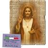 F.LLI BONELLA FRATELLI BONELLA - Quadro Sacro Cuore di Gesù Sagomato Vintage - Legno di Pioppo Spessore 8mm - Quadro Religioso per Camera Da Letto, 28.5 x 35.5 cm - Made in Italy