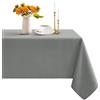 Romanstile Tovaglia Rettangolare 100x140 cm Grigio Antimacchia Antispruzzo da Esterno Elegante, Copri Tavolo Piccolo per 4 Posti, per Tavolo da Pranzo, Compleanno, Pasqua, Party, Feste e Giardino