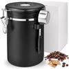 Miiepls Barattolo Per Caffè Ermetico In Acciaio Inox 1,8 L | Contenitore per Chicchi in Acciaio Inox, Sottovuoto per Chicchi di Caffè, Polvere di Caffè, Tè, Noci, Zucchero