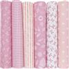 aufodara Tessuti Tessuto Cotone Stoffa Patchwork 6 Pezzi 50x50 cm Cucito Creativo DIY Fatto a Mano (rosa)