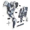 Giallobus - Planisfero in Legno - Mappa del Mondo 3D - Legno MDF - 161L x 94l cm - 07 - Night - Decorazione Parete - Legno MDF Multilivello - Soggiorno Ufficio Camera