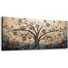 Lupia Quadro su Tela ALBERO ROMANTICO 52x122 cm, Albero della Vita | Stampa artistica pronta da appendere, telaio legno 1,6 cm, per soggiorno camera da letto capezzale ufficio