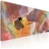 CheQuadro! Grande quadro astratto colorato per soggiorno Forma Multicolore in Tinte Calde e Pastello intelaiato pronto da appendere absh19-150x70 cm