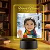zouwii Luce notturna acrilica colorata personalizzata, personalizzabile con nome e foto, luce notturna da tavolo, alimentata tramite USB o batteria, luce decorativa colorata per la camera da letto.