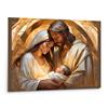 emmena - Quadro Arte Sacra - Natività - Sacra Famiglia - Amore Infinito - 40x30 cm
