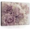 WallArena Stampa su tela Fiori Peonie 60x40 cm | Stampe su tela, immagini su tela, quadri XXL, decorazioni murali per soggiorno, camera da letto, quadri moderni per soggiorno
