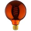 Eglo LED E27 dimmerabile, lampadina a spirale globo, lampada vintage color | rame dal design retrò, 4 Watt, 30 Lumen, illuminante bianco caldo, 2000k, Edison G125, Ø 12,5 cm
