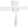 VANZAVANZU Tergivetro per porte in vetro per doccia da 11 pollici, tergivetro in silicone per porte in vetro, tergivetro per doccia da bagno con impugnatura antiscivolo, per piastrelle, specchio (bianco)