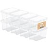 Rotho CORE Basic - Set di 8 scatole portaoggetti con coperchio, 1,2 l, in plastica con coperchio e maniglie, impilabili, ideali per casa e ufficio, trasparente