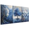 murando - Set di Quadri Moderni Soggiorno Grandi, Astratto Donna, 120x60 cm | (3 pz. 40x60 cm ognuno), Quadro Moderno, Canvas con Struttura, Componibili, Resistenti Allo Sbiadimento, Produzione Europea